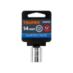 Dado de 14 mm, 12 puntas, cuadro 1/4", Truper 100953
