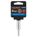 Dado largo de 4 mm, 6 puntas, cuadro 1/4", Truper 100968