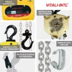 TECLE MANUAL 0.5T YAL0050 3mtsCARGA 5x15mm(1) G80 - 3mtsMANDO 5x25x17mm(2) VITALINTL - Imagen 7