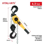 TECLE RACHET 6.3T YAL630 1.5mtsCARGA 10x30mm(2) G100 VITALINTL