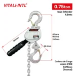 TECLE RACHET 0.75T YAL075MINI "A" 1.5mtsCARGA 5x15mm(1) G100 VITALINTL