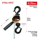 TECLE RACHET 0.75T YAL075MINI "B" 1.5mtsCARGA 5x15mm(1) G100 VITALINTL