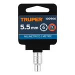 Dado de 5.5 mm, 6 puntas, cuadro 1/4", Truper 100966