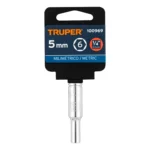 Dado largo de 5 mm, 6 puntas, cuadro 1/4", Truper 100969