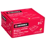 Bisagra cuadrada 3-1/2", latón antiguo, cabeza plana, HERMEX 43252