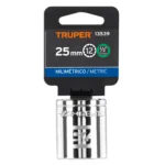 Dado de 25 mm, 12 puntas, cuadro 1/2", Truper 13539