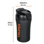 Termo de Acero Inoxidable 400ml + Tomatodo de Plástico 740ml Truper - Imagen 8
