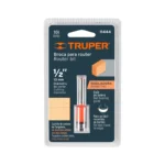 Broca para router, corte recto, 1/2" con balero, Truper 11444