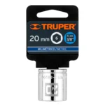 Dado de 20 mm, 6 puntas, cuadro 3/8", Truper 13684