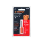 Broca para router, recta 2 filos, 1/2", Truper 11456
