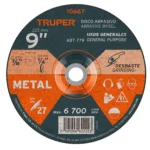 Disco Tipo 27 de 9" x 6.4 mm para desbaste de metal, Truper 10667 ABT-779