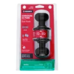 Cerradura pomo, negro, oval, baño, HERMEX 47914
