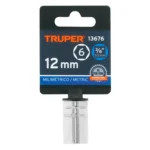 Dado de 12 mm, 6 puntas, cuadro 3/8", Truper 13676
