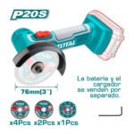 MINI CORTADORA 20V 19500RPM 3’’(76MM) M6 CON DISCOS INDUSTRIAL