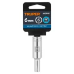 Dado largo de 6 mm, 6 puntas, cuadro 3/8", Truper 100991