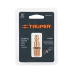 Conector rápido de latón, macho, cuerda 1/4" NPT, TRUPER 19083