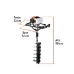 Ahoyadora a gasolina 52cc 1.9 HP Truper - Imagen 3