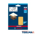 Lija para Orbital 1/4 Pliego Grano 120 10 Und Bosch Expert 2608.900.893-000