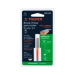 Broca para router, corte recto, 1/4" con balero, Truper 102720