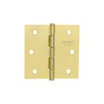 Bisagra cuadrada 2-1/2",latonado, cabeza plana, hermex basic