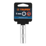 Dado largo de 11 mm, 6 puntas, cuadro 1/4", Truper 13205