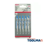 Hoja Caladora T218AGFS x5 – HSS – Curvo/Fino – Esp.Básico p/ Metal – Prof Corte 1 a 3mm – Long92mm – TPI 2608.631.032-000