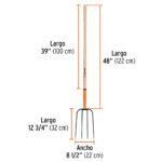 Trinche de 4 dientes para paja mango 48'' Truper - Imagen 3