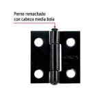 Bisagra rectangular 1" negra, hermex (Caja de 20 unidades) - Imagen 2