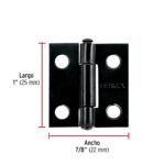 Bisagra rectangular 1" negra, hermex (Caja de 20 unidades) - Imagen 3
