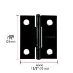 Bisagra rectangular 1-1/2" negra, hermex (Caja de 20 unidades) - Imagen 3