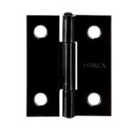 Bisagra rectangular 1-1/2" negra, hermex (Caja de 20 unidades)