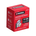 Cerradura para mueble, modelo 24, cromo, HERMEX 43557