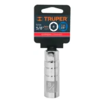 Dado para bujías de 5/8", 6 puntas, cuadro 3/8", Truper 13655