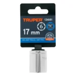 Dado de 17 mm, 6 puntas, cuadro 3/8", Truper 13681