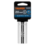 Dado largo de 20 mm, 6 puntas, cuadro 3/8", Truper 100995
