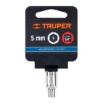 Dado de 5 mm, 6 puntas, cuadro 1/4", Truper 13167