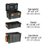Caja para herramientas 3 en 1 con ruedas + Combo Taladro 1/2" 600W + Amoladora 4 1/2" 800W Truper - Imagen 12