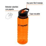Tomatodo de Plástico de 740 ml, Orange Edition Truper - Imagen 2