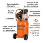 Combo Compresora vertical 50 litros truper + accesorios Ingco - Imagen 3