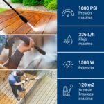 Hidrolavadora Electrica Alta Presión 1800PSI 1500W Truper - Imagen 5