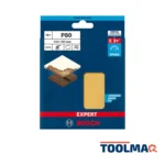 Lija para Orbital 1/4 Pliego Grano 80 10 und Bosch Expert 2608.900.892-000