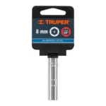 Dado largo de 8 mm, 6 puntas, cuadro 1/4", Truper 13202