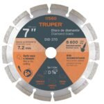 Disco diamantado de 7'' x 2.5 mm rin segmentado. truper