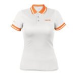 Polo camisero dry fit blanco, para dama Truper TALLA S