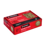 Bisagra cuadrada 3", latón antiguo, cabeza plana, HERMEX 43251