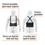 Faja lumbar con tercer cinturón talla L Truper - Imagen 2