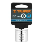 Dado de 22 mm, 6 puntas, cuadro 3/8", Truper 13686