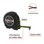 Wincha cinta negra 5 m cinta 19 mm Truper
