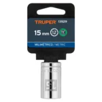 Dado de 15 mm, 12 puntas, cuadro 1/2", Truper 13529