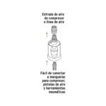 Regulador de aire con manómetro Filtro separador de agua y aceite - Imagen 3